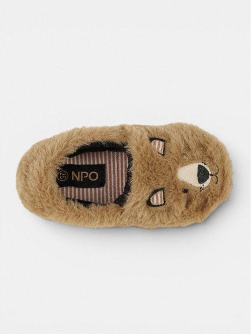 Chaussons marron ourson...