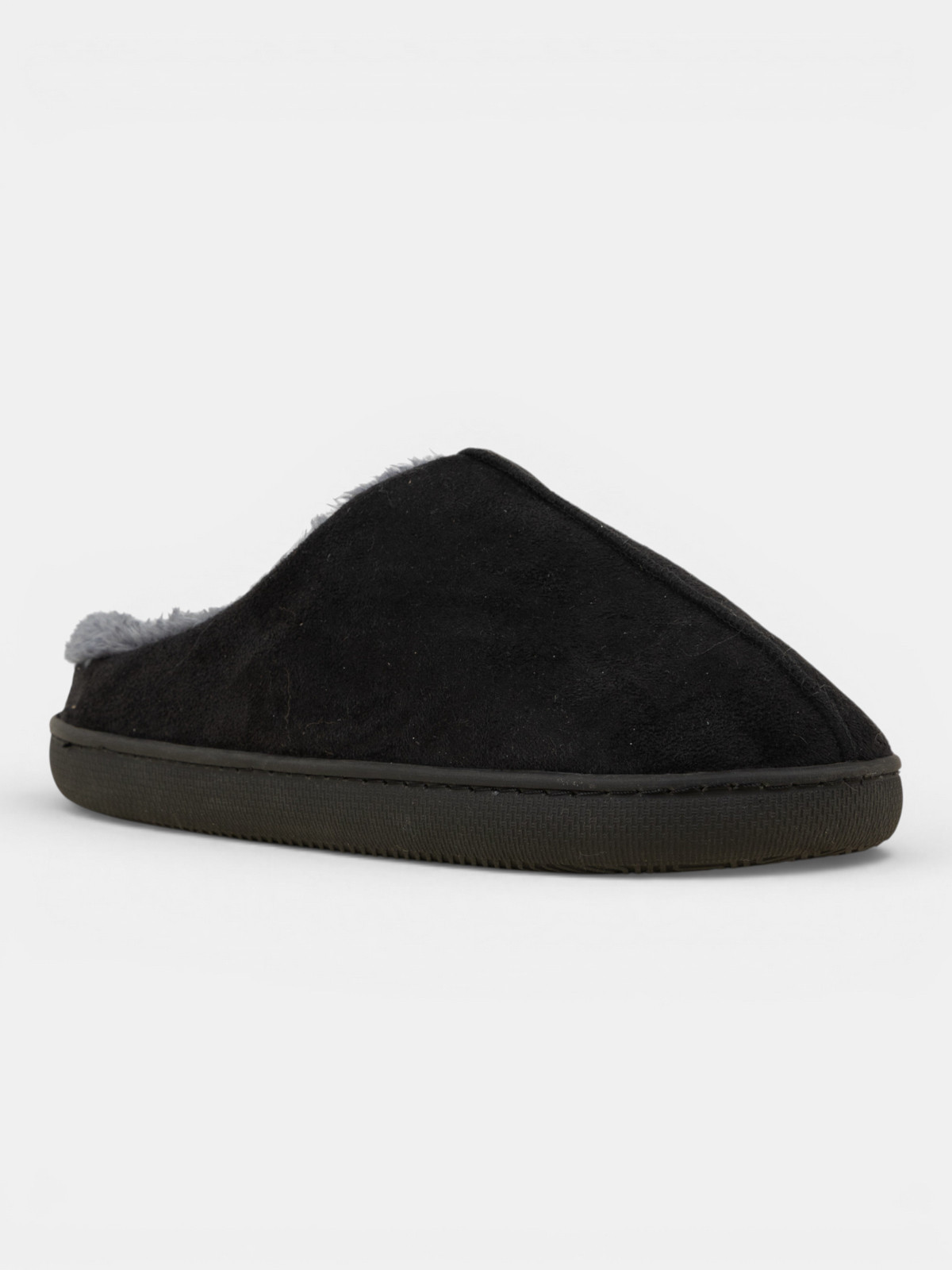 Chaussons fourrés noirs homme (41-46)