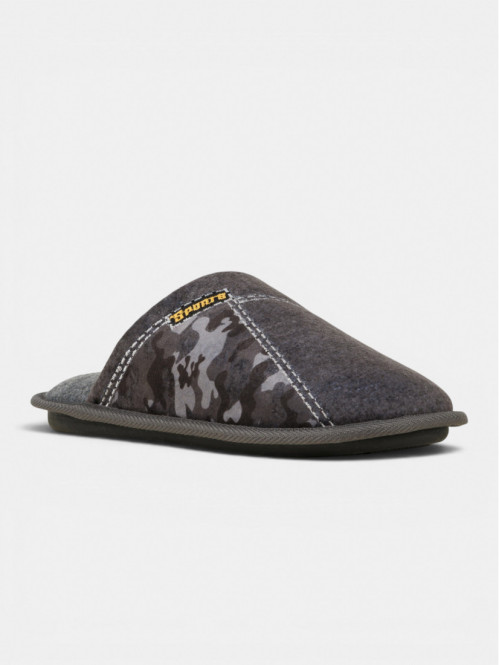 Chausson mule gris homme...