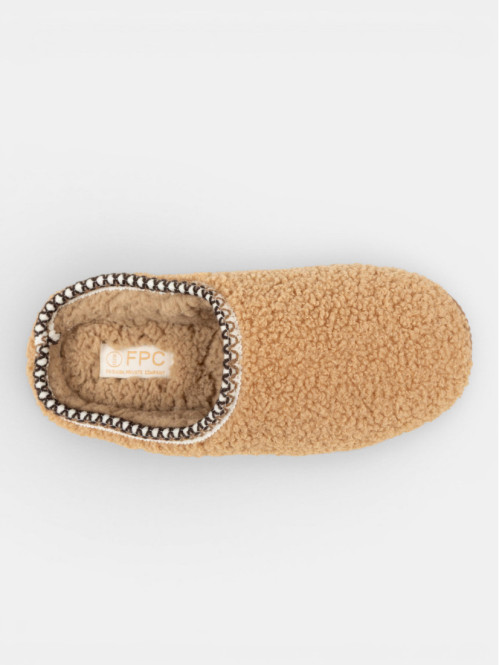 Chaussons tout doux camel...