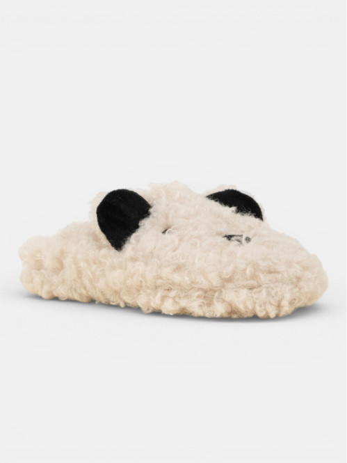 Chausson beige chien femme...