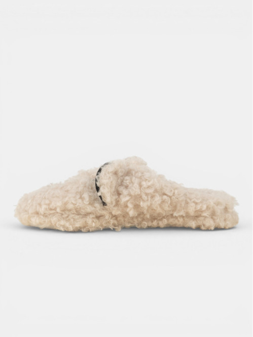 Chausson beige chien femme...