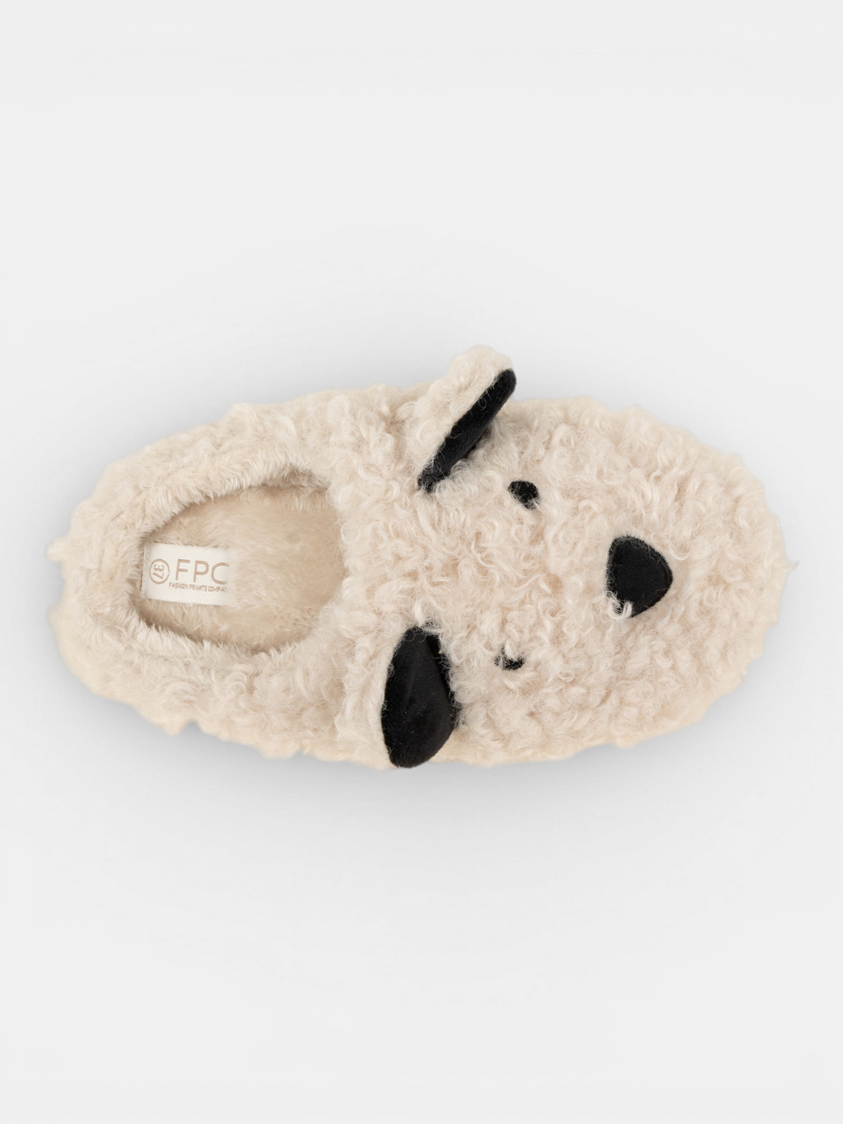 Chausson beige chien femme (36-41) Chausson beige chien femme (36-41)