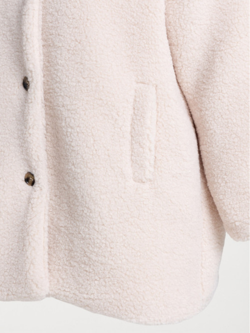 Manteau sherpa grande taille femme