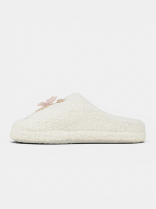Chausson blanc ourson femme...