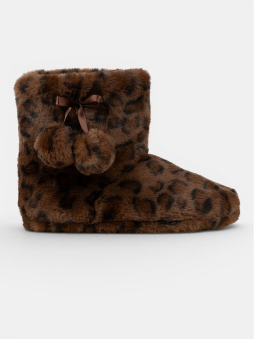 Chausson botte femme léopard (36-41) Chausson botte femme léopard (36-41)