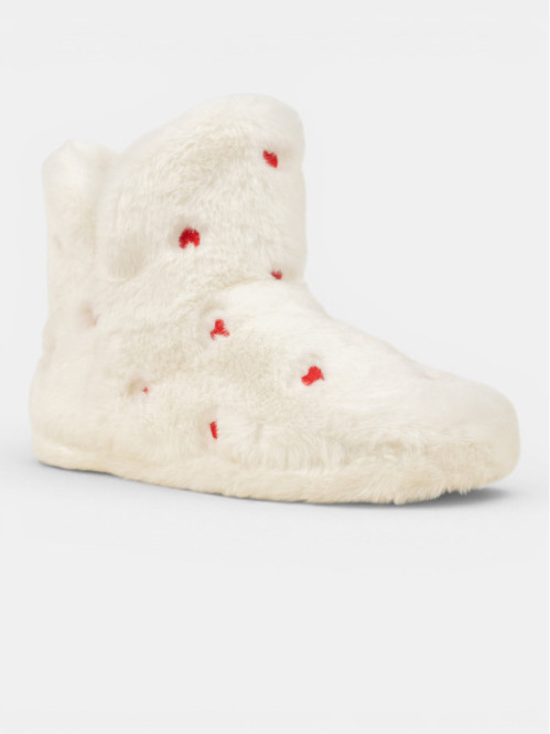 Chausson botte coeur femme...