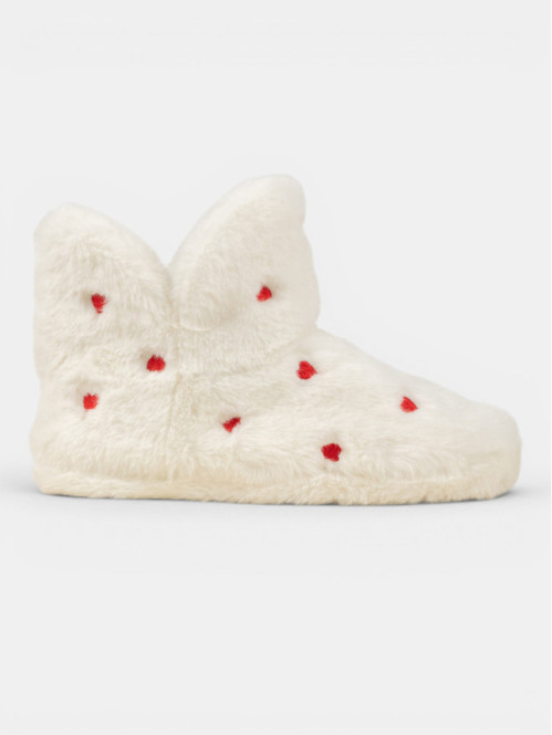 Chausson botte coeur femme...