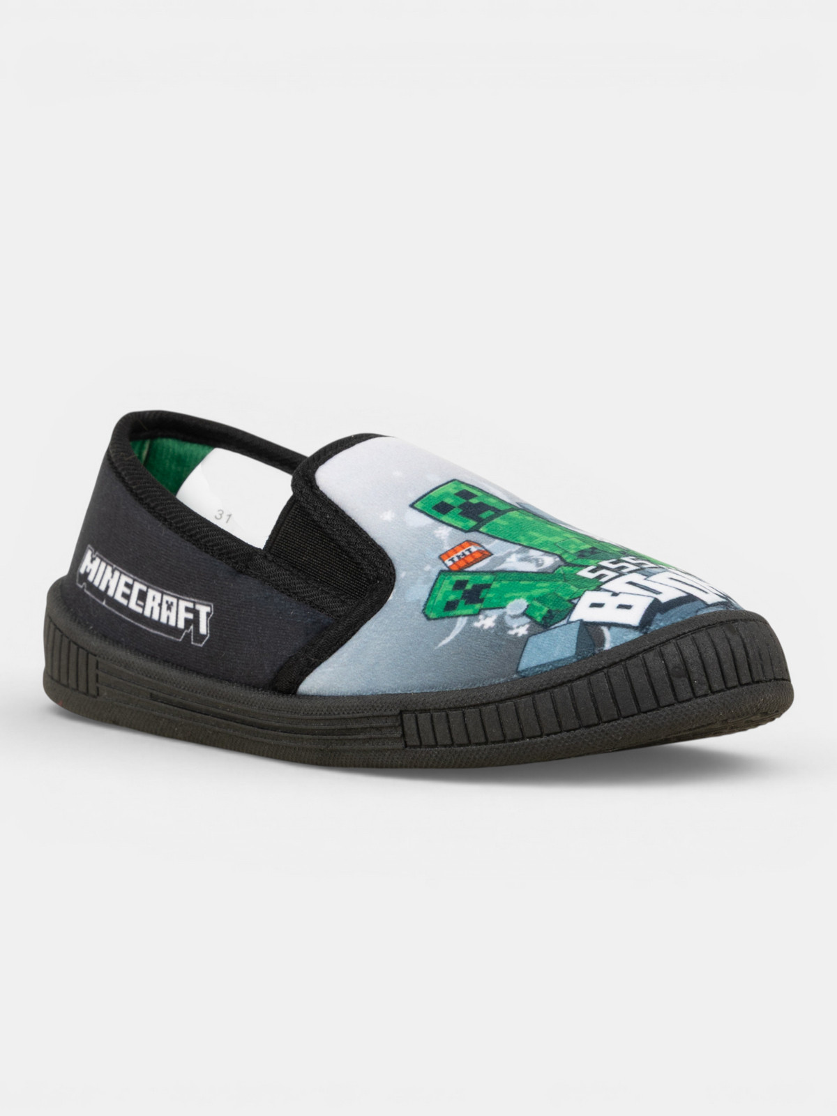 Chausson gris Minecraft garçon 31-35) Chausson gris Minecraft garçon 31-35)