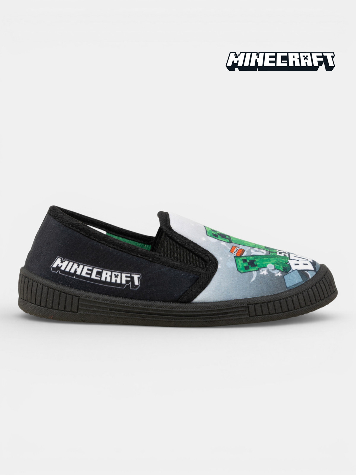 Chausson gris Minecraft garçon 31-35) Chausson gris Minecraft garçon 31-35)