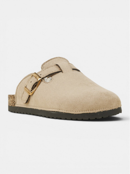 Chausson fourré beige fille...