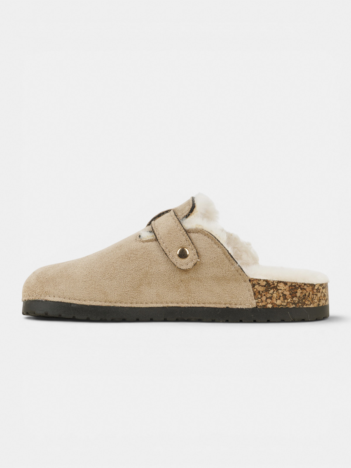 Chausson fourré beige fille (31-36)