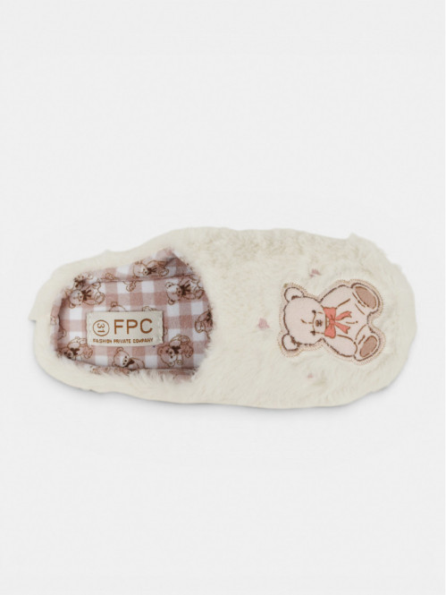 Chaussons beiges nounours...