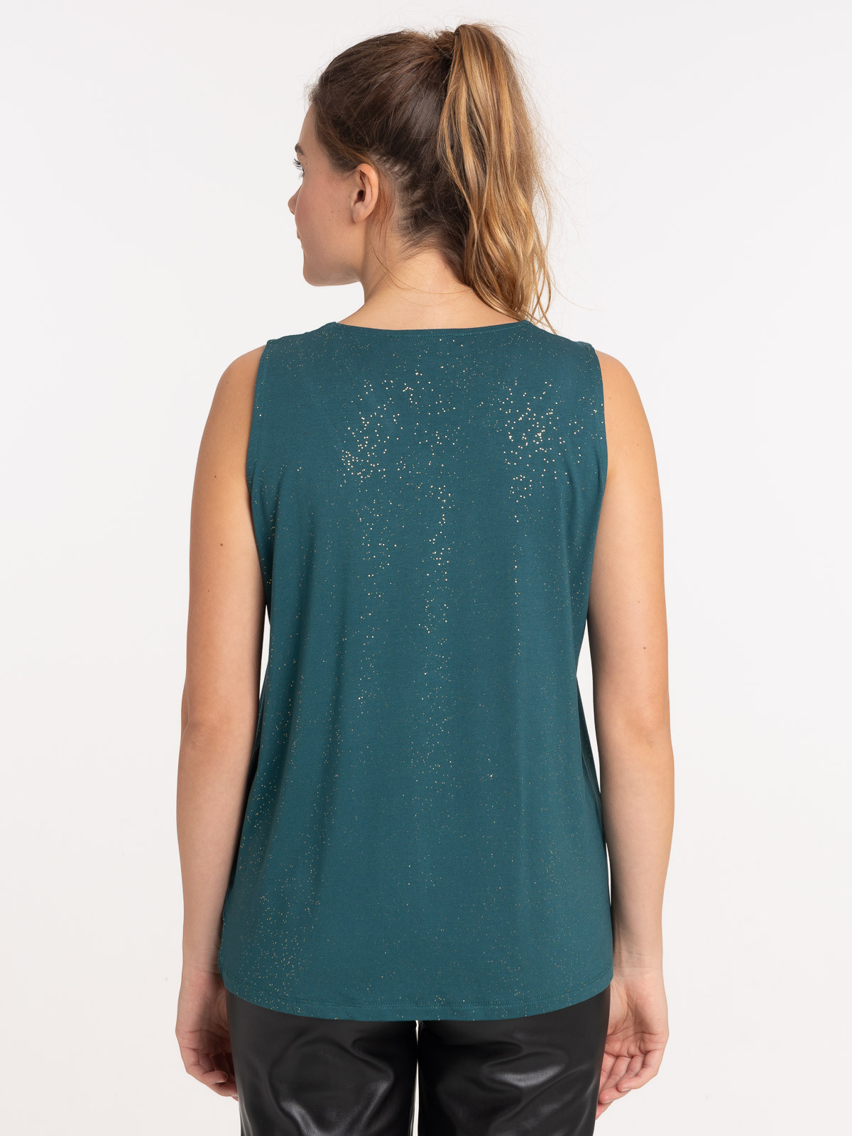 Débardeur vert british femme