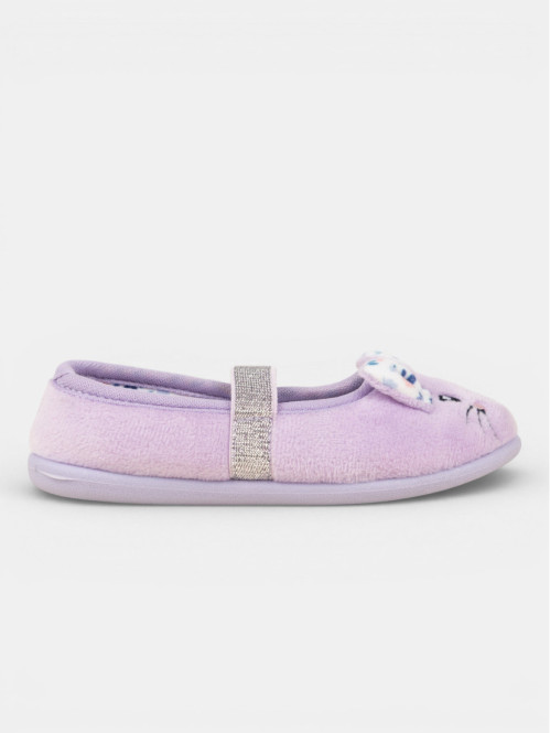 Chausson lapin lilas fille...