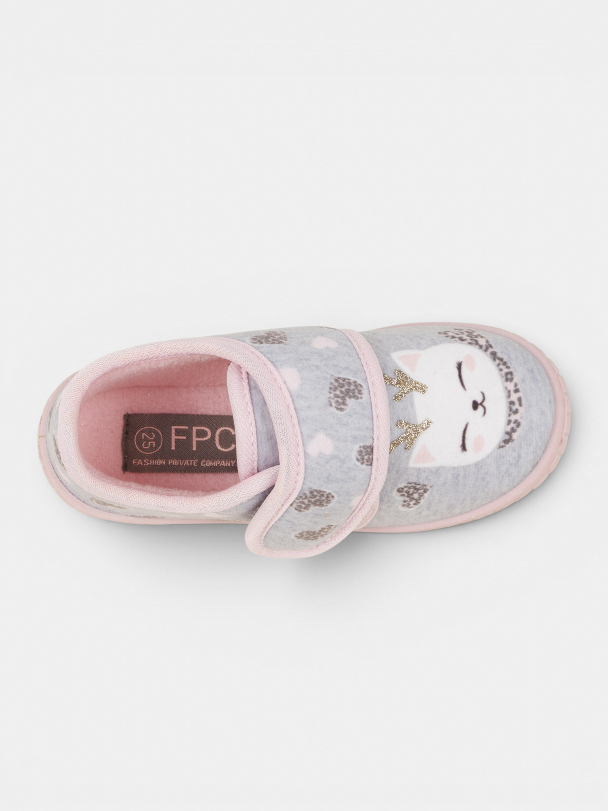 Chausson chat gris fille (24-30) Chausson chat gris fille (24-30)