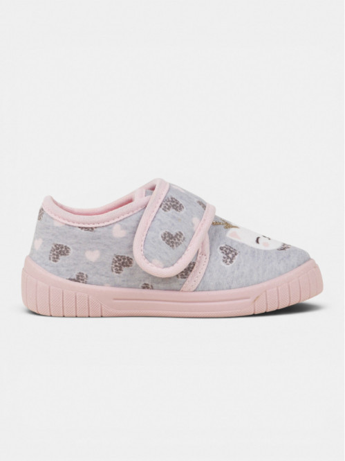 Chausson chat gris fille...