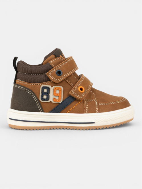 Baskets montantes marron...