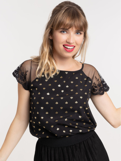 Blouse manches courtes...