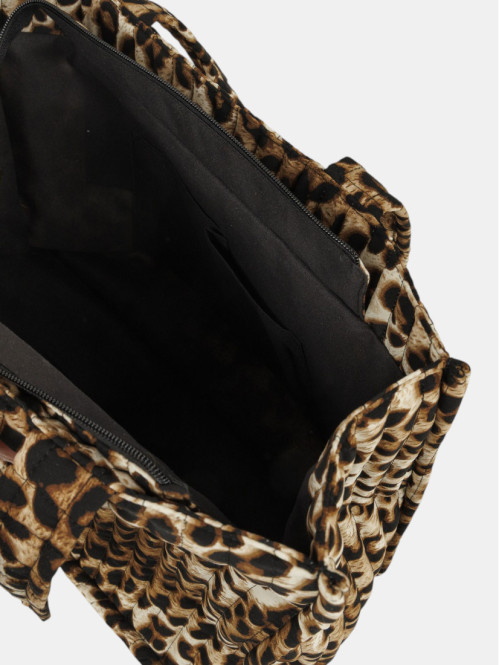 Sac grand format léopard femme