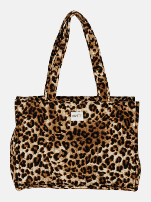 Sac grand format léopard femme