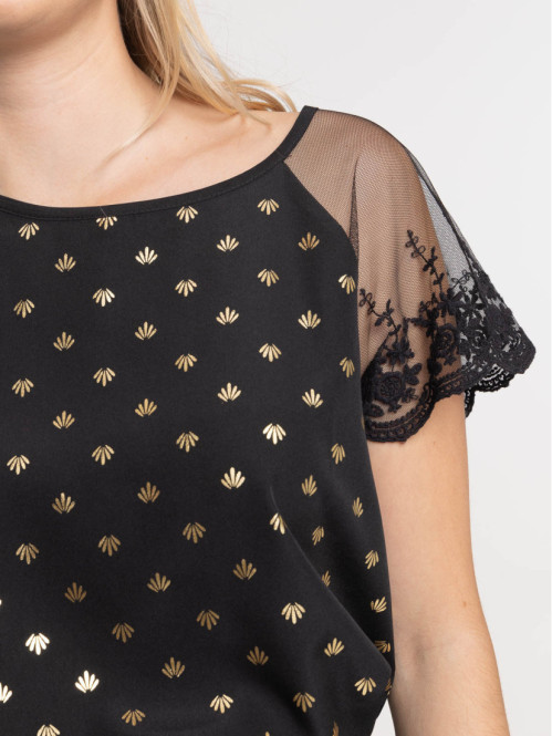 Blouse manches courtes...