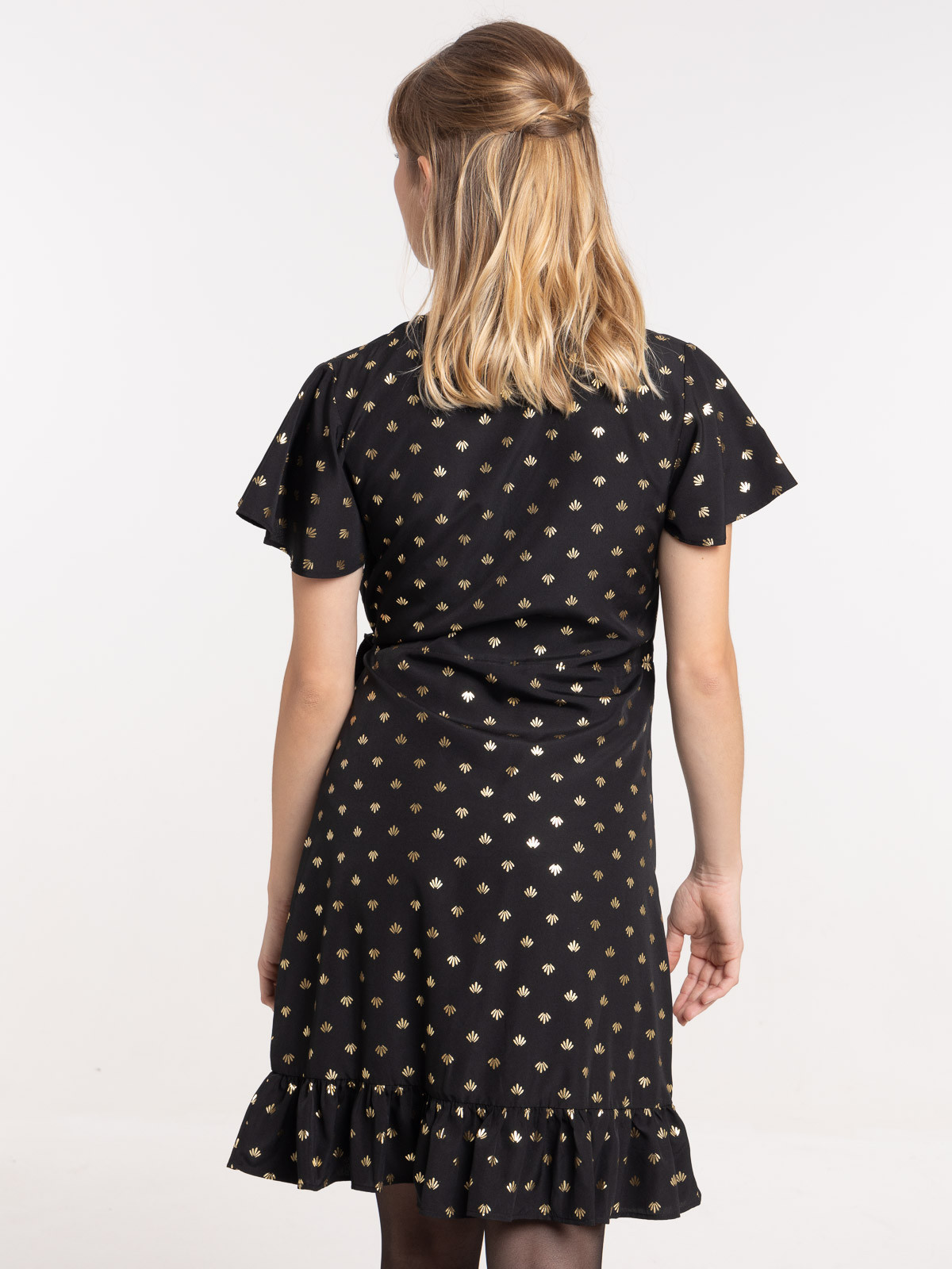 Robe noire effet portefeuille femme Robe noire effet portefeuille femme