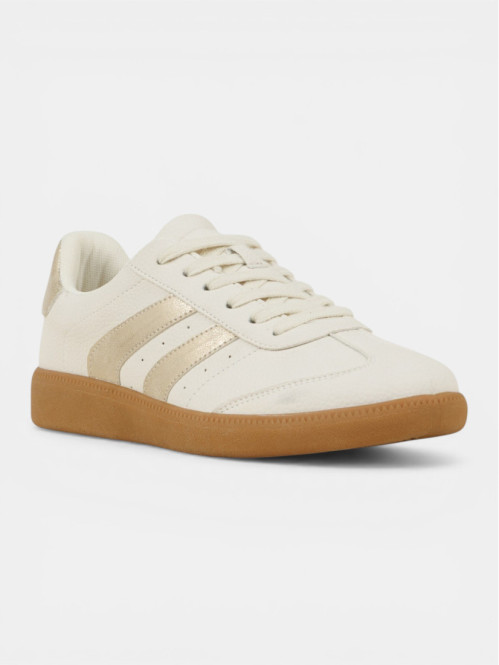Basket beige bandes dorées...