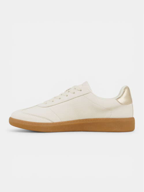 Basket beige bandes dorées...