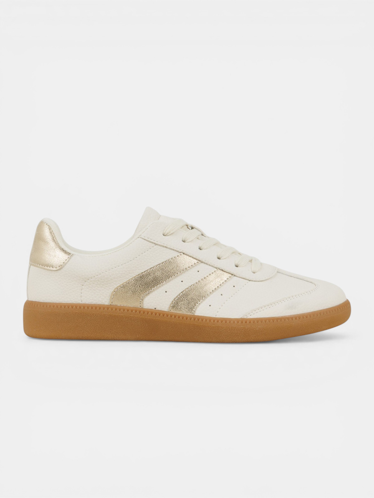 Basket beige bandes dorées femme (36-41) Basket beige bandes dorées femme (36-41)