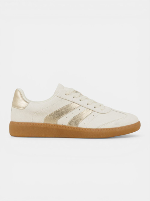Basket beige bandes dorées...