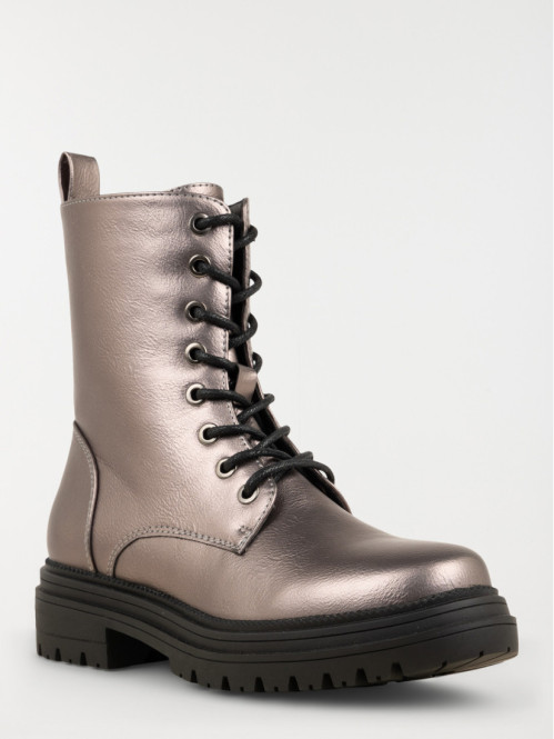 Bottines lacets argentees femme 36 41