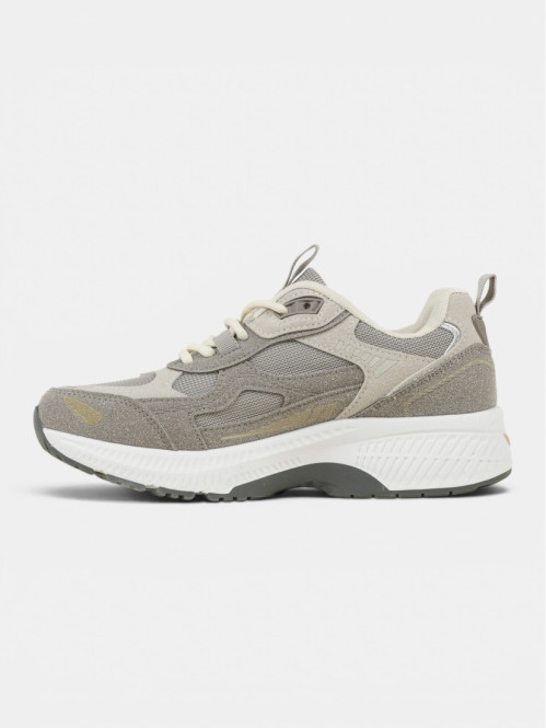 Baskets lacets femme gris...