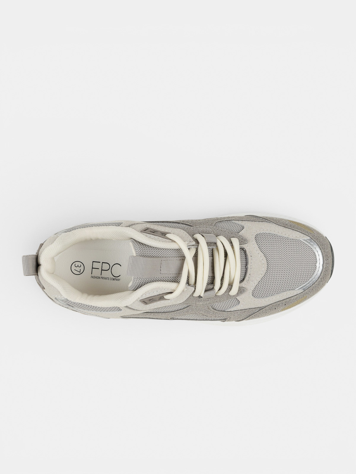 Baskets lacets femme gris (36-41)