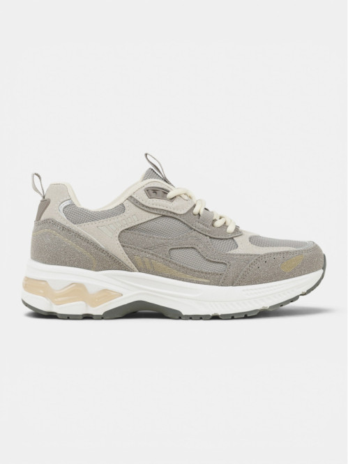 Baskets lacets femme gris...