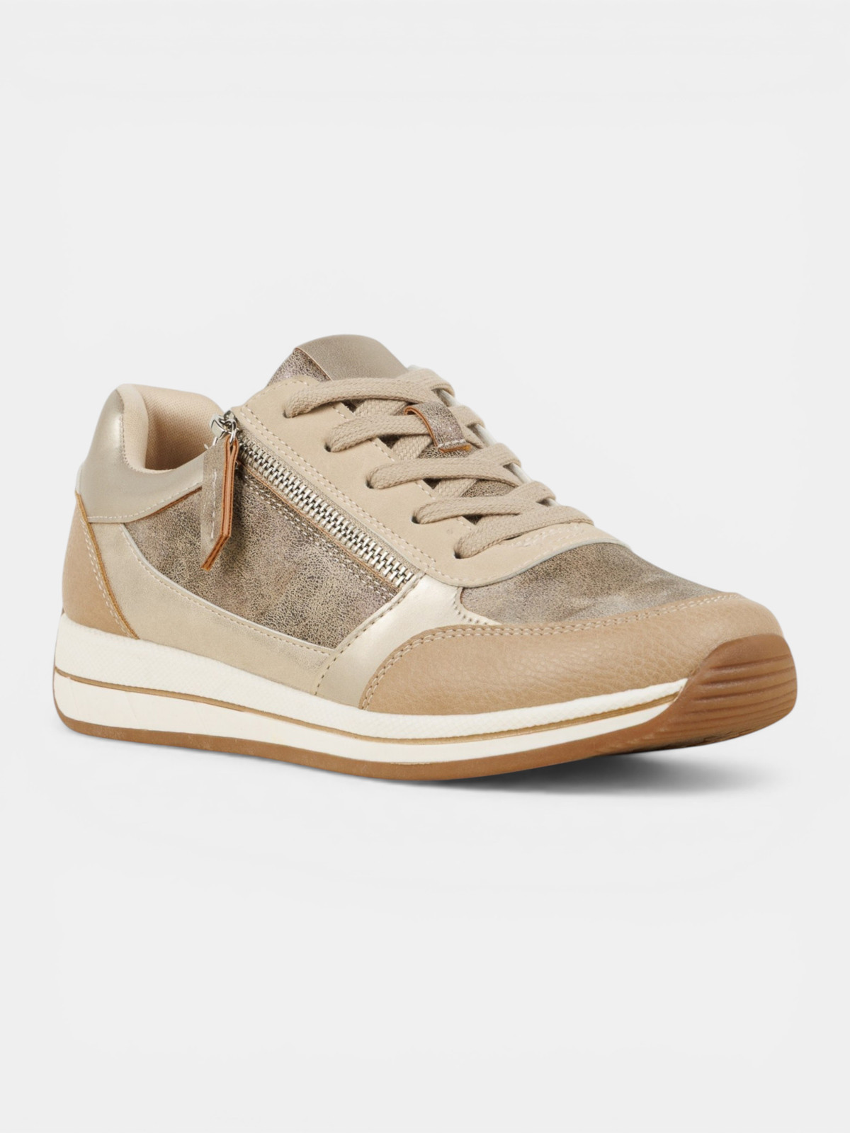 Baskets lacet et zip femme (36-41) Baskets lacet et zip femme (36-41)