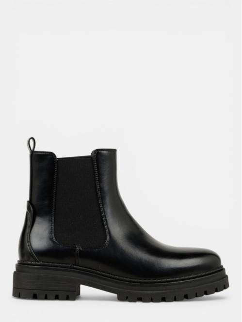 Bottines noires plates...