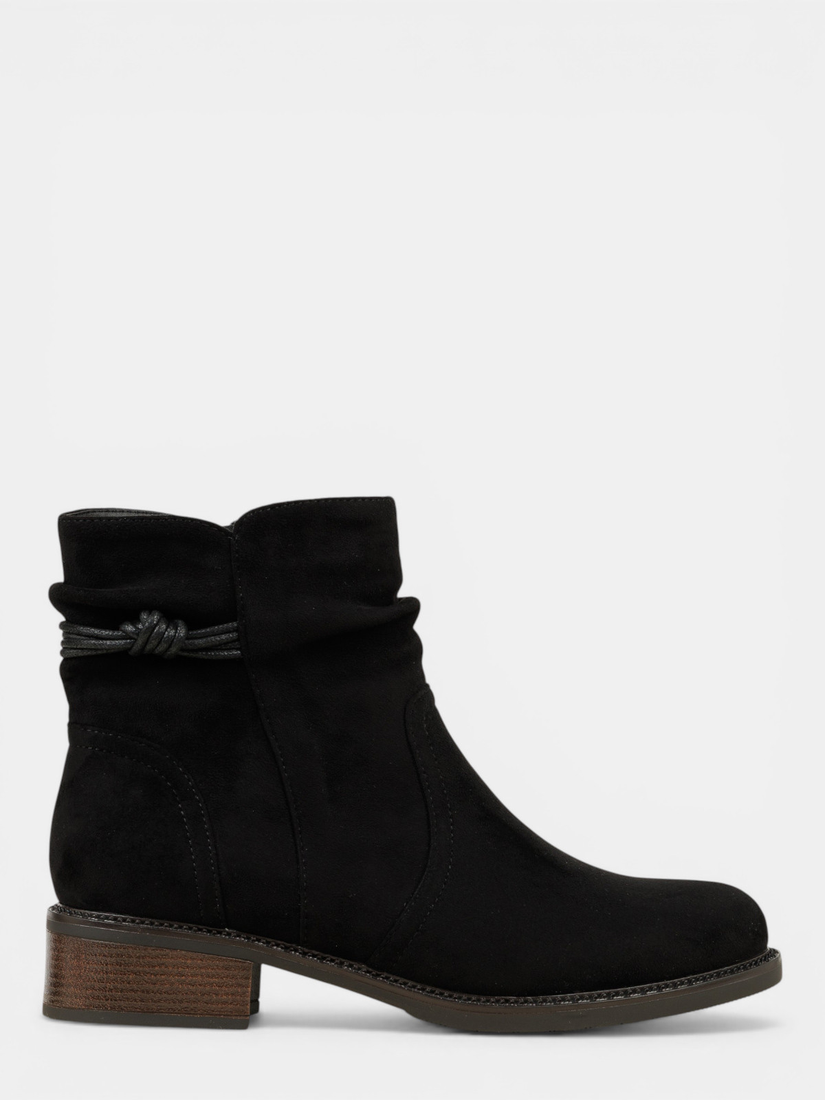Bottines plissées noir femme (36-41)