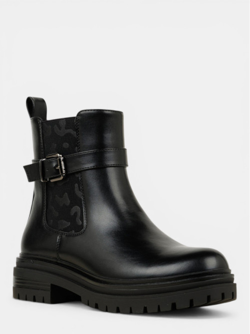 Bottines noires brides...