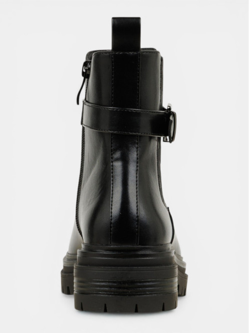 Bottines noires brides...