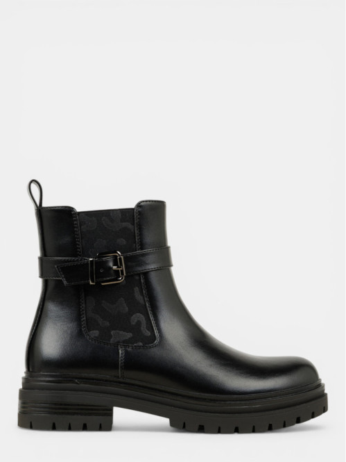 Bottines noires brides...