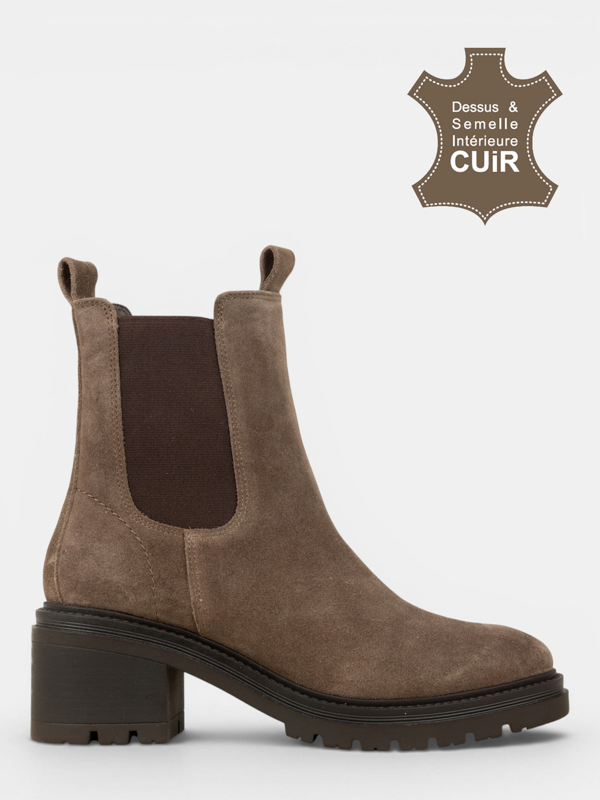 Bottines à talons femme beige (36-41)