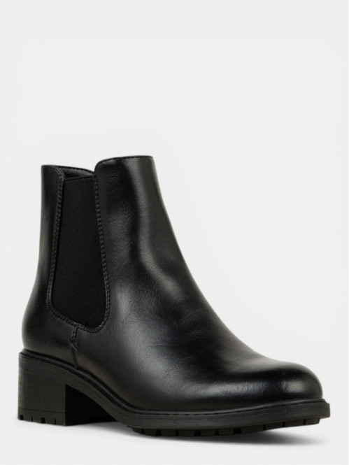 Bottines noires zippées...