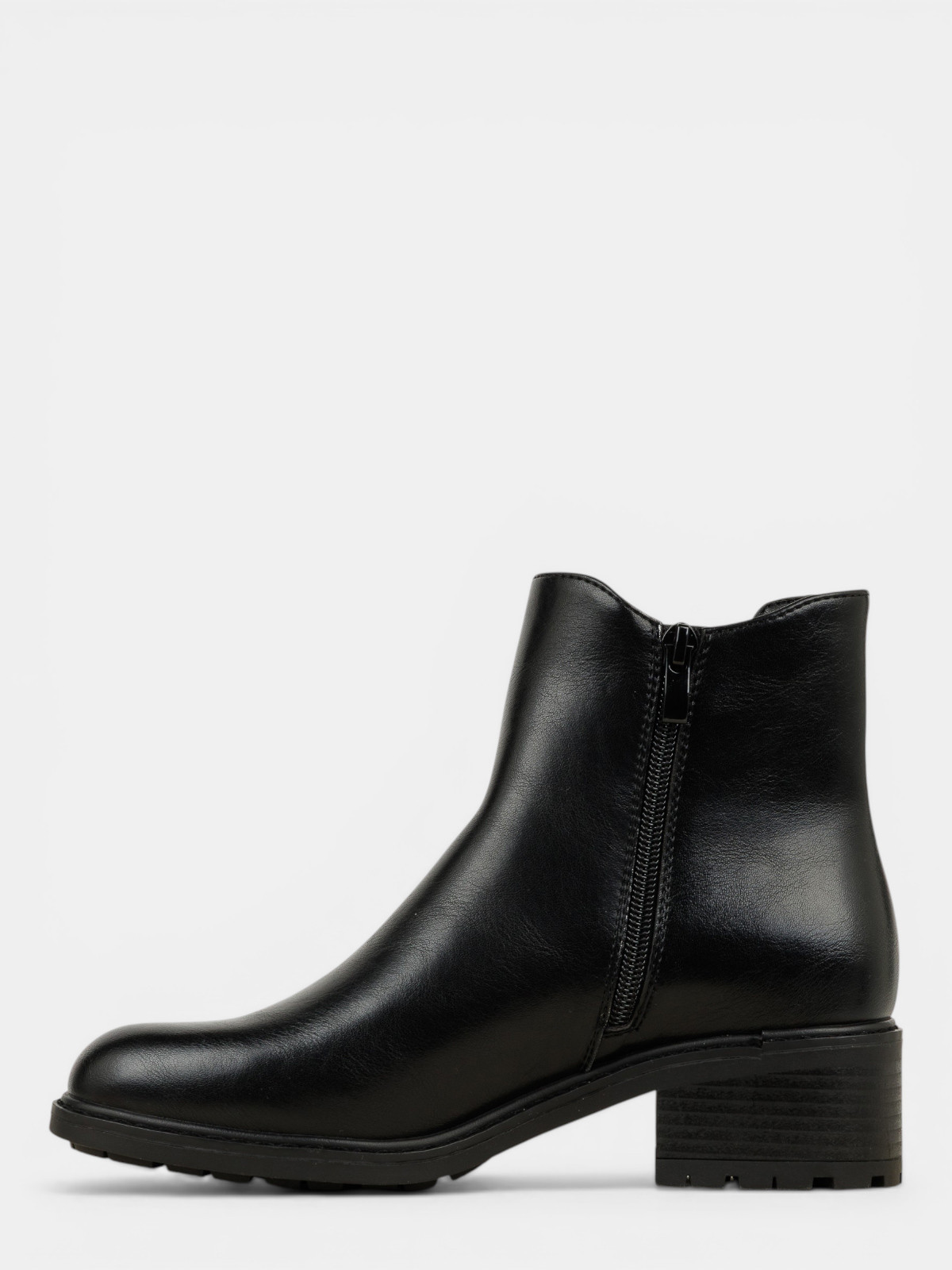 Bottines noires zippées femme (36-41)