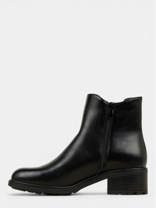 Bottines noires zippées...