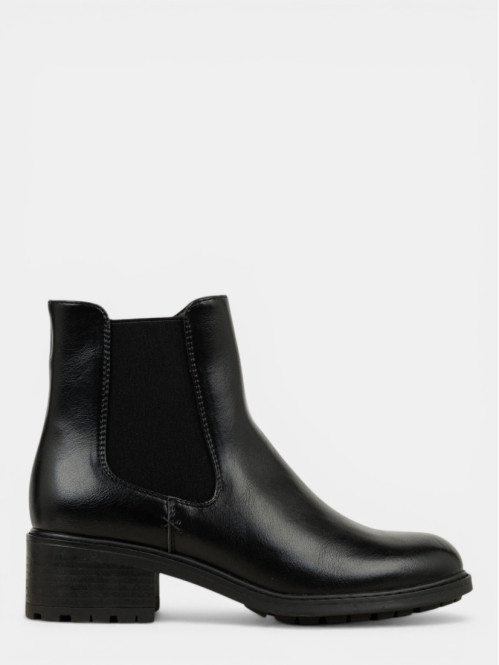 Bottines noires zippées...