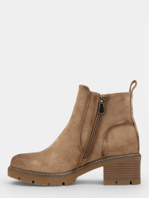 Bottines beiges femme à...