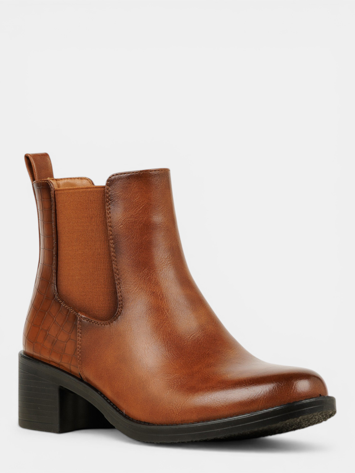 Bottines zippées marrons femme (36-41) Bottines zippées marrons femme (36-41)