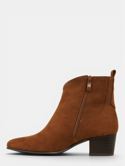 Bottines à talon camel...