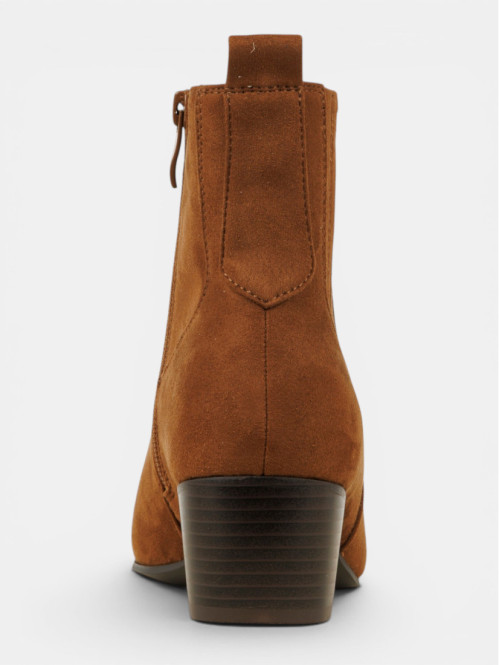 Bottines à talon camel...